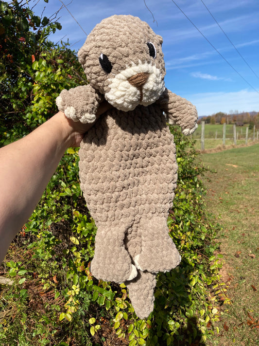 River Otter Snuggler - Crochet - Amigurumi